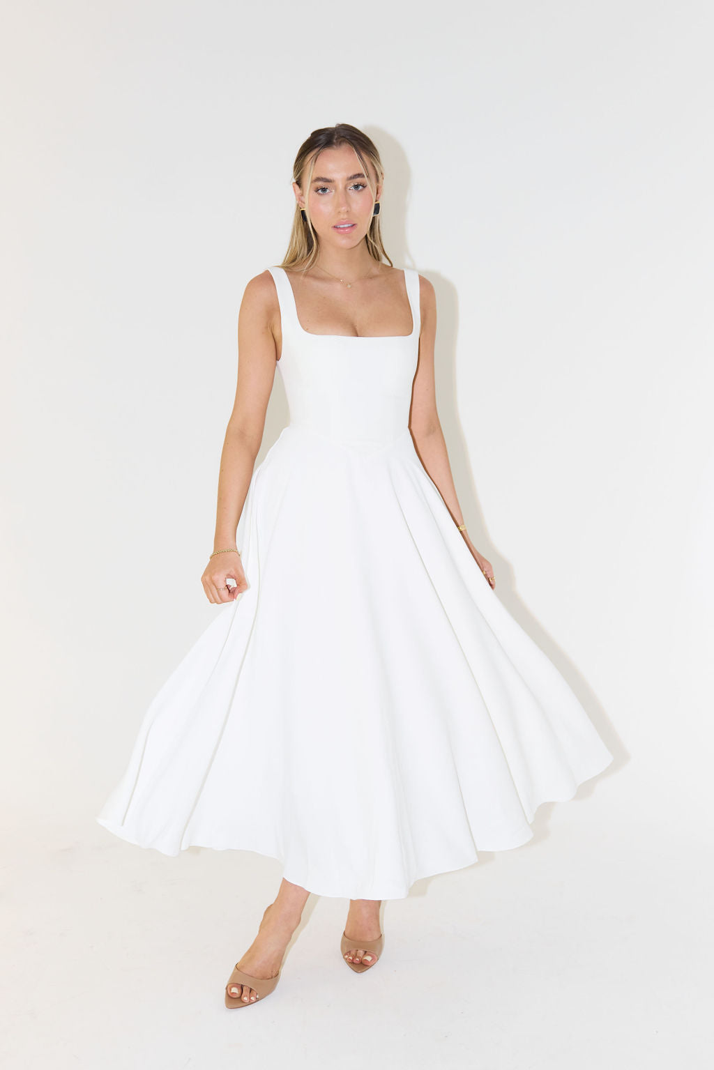 Women's Midi Dress Polyester - Elegant Summer Style 1