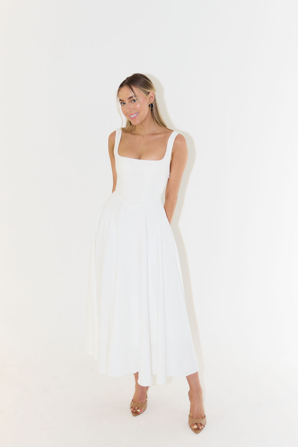 Women's Midi Dress Polyester - Elegant Summer Style 4