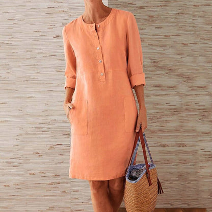 Women's - Midi Dress - Casual - Lightweight Modern Style - For Everyday Wear