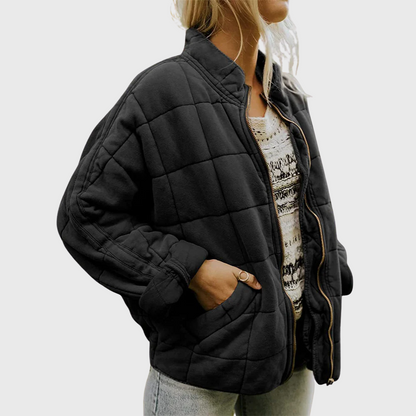 Elegant Women’s Padded Mid-Season Jacket | Lightweight Autumn & Spring Outerwear