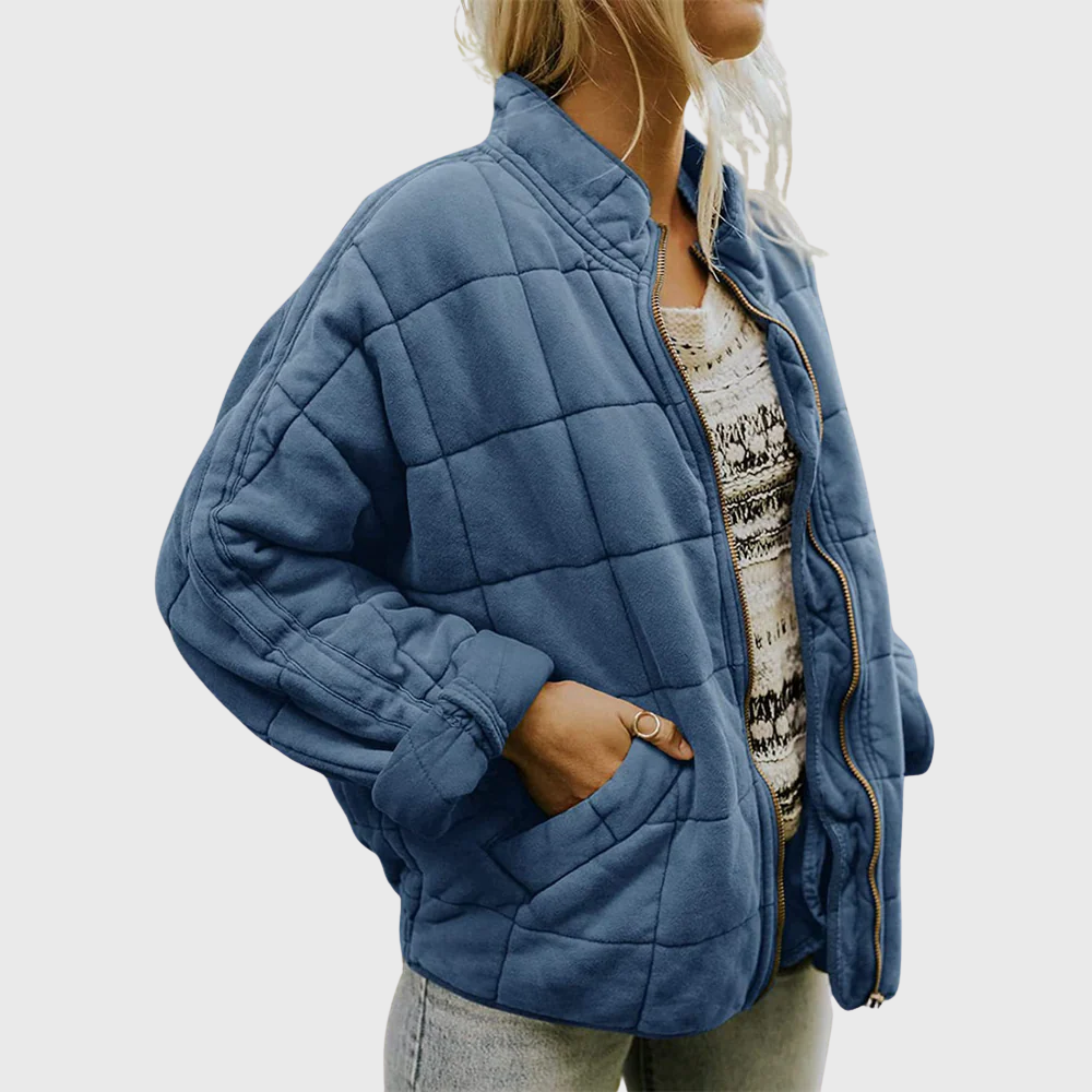Elegant Women’s Padded Mid-Season Jacket | Lightweight Autumn & Spring Outerwear
