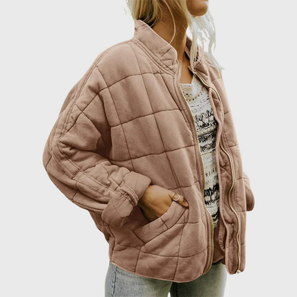 Elegant Women’s Padded Mid-Season Jacket | Lightweight Autumn & Spring Outerwear
