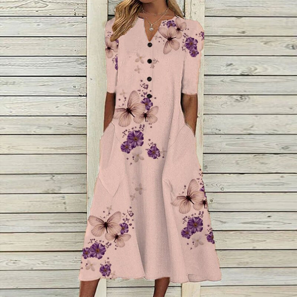 Women's - Midi Dress - Boho - Timeless Style - Ideal for Summer