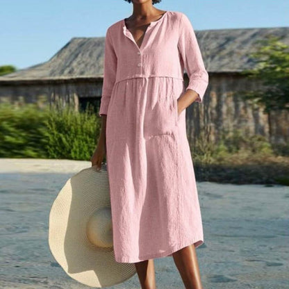 Women's - Midi Dress - Leisure - Modern Style - Ideal for Summer