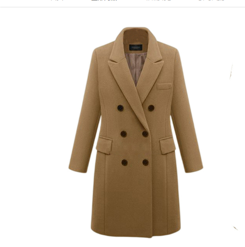 Womens Double Breasted Trench Coat | Long