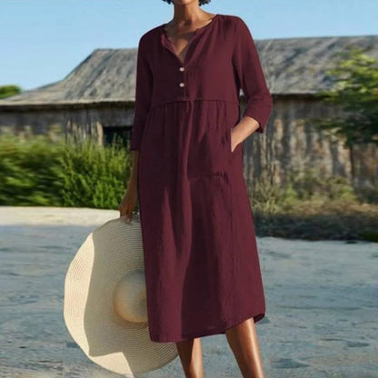 Women's - Midi Dress - Leisure - Modern Style - Ideal for Summer