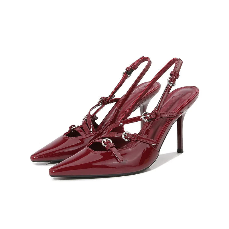 Women's Stiletto Sandals Synthetic Elegant Black 1