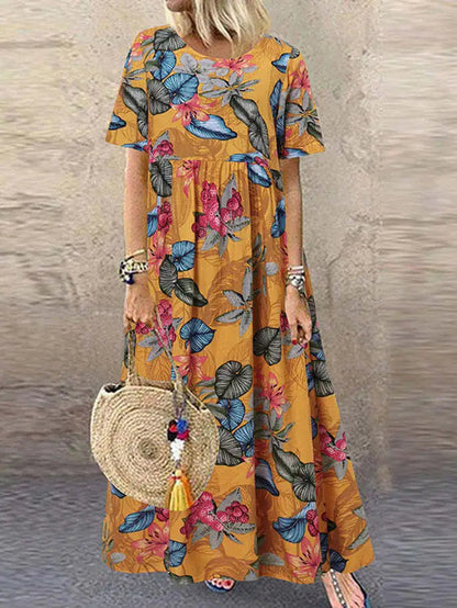 Women's  - Maxi Dress - Boho - Material - Ideal for Summer