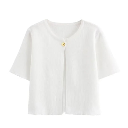 Women's Short Cardigan Soft Warm Texture 2