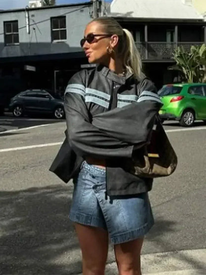 Schicke graue Reißverschlussjacke mit schlankem Design für stilvolle Anlässe – hochwertiger Stoff, geeignet für legere und formelle Anlässe – 1