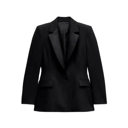 Women's Two-Tone Satin Suit Coat – Luxe Blazer