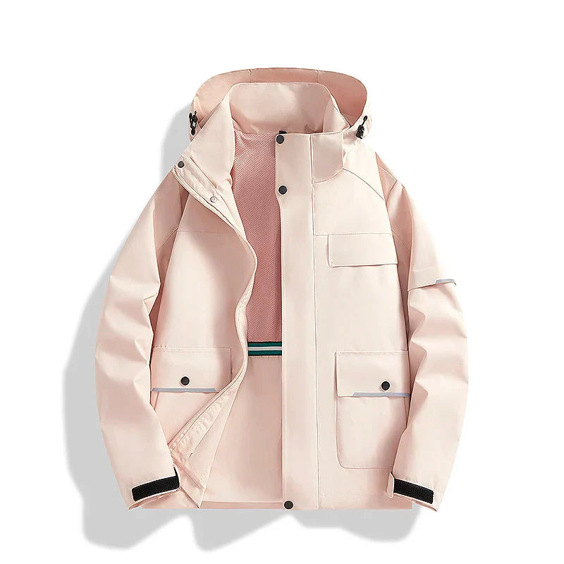 Elegant Waterproof Hooded Thermal Jacket for Women | Ideal for Cold & Rainy Weather