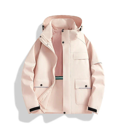 Elegant Waterproof Hooded Thermal Jacket for Women | Ideal for Cold & Rainy Weather