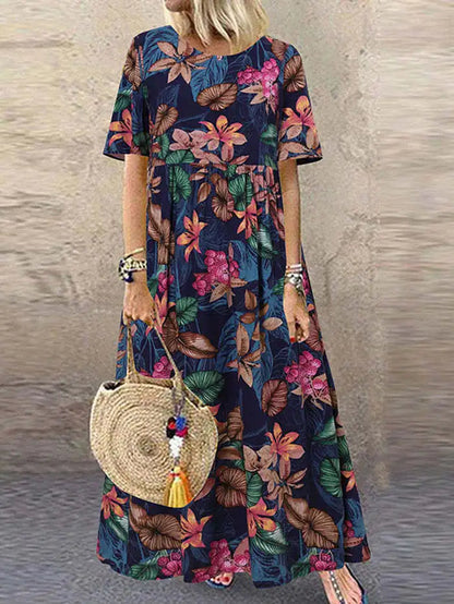 Women's  - Maxi Dress - Boho - Material - Ideal for Summer