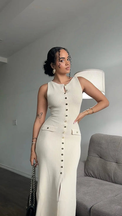 Women's Maxi Dress Knit Sleeveless 3