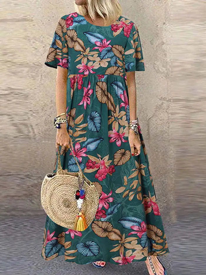 Women's  - Maxi Dress - Boho - Material - Ideal for Summer