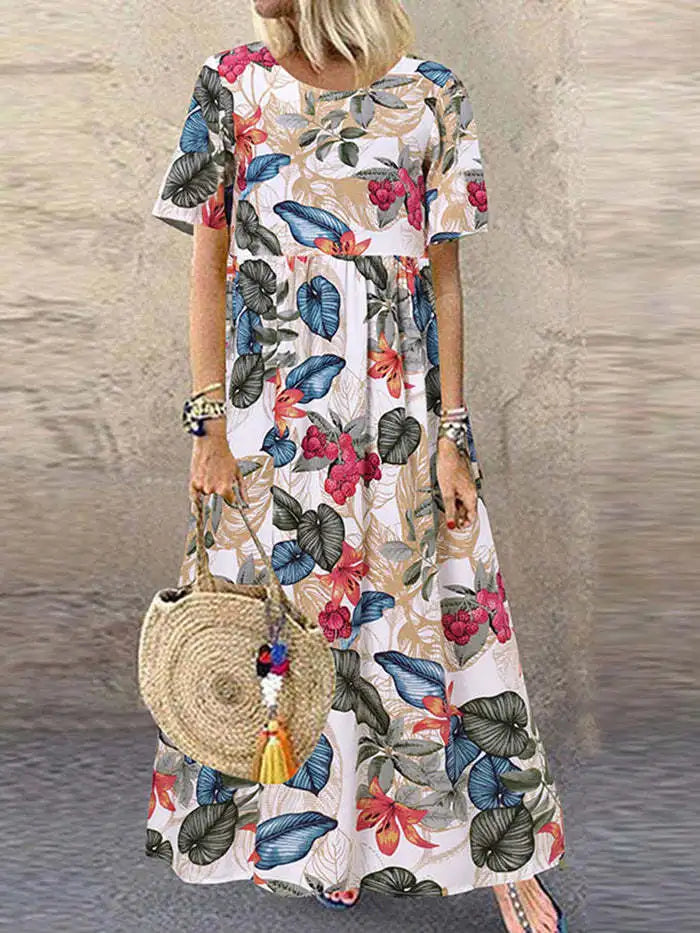 Women's  - Maxi Dress - Boho - Material - Ideal for Summer