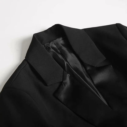 Women's Two-Tone Satin Suit Coat – Luxe Blazer