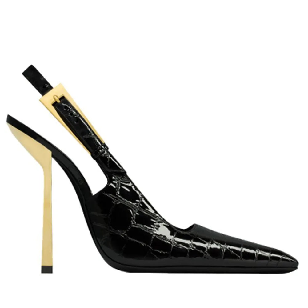 Women's High Heels Black Synthetic Comfortable Platform Heels 9