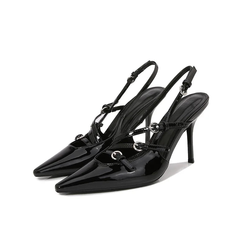 Women's Stiletto Sandals Synthetic Elegant Black 2