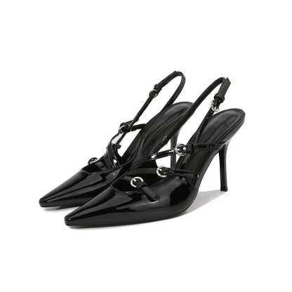 Women's Stiletto Sandals Synthetic Elegant Black 2