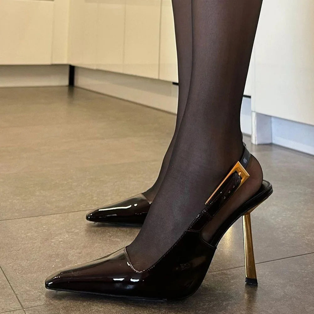 Women's High Heels Black Synthetic Comfortable Platform Heels 4