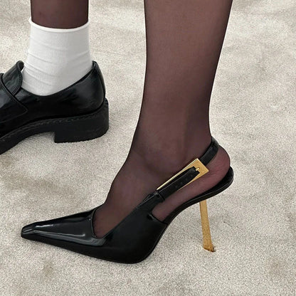 Women's High Heels Black Synthetic Comfortable Platform Heels 10