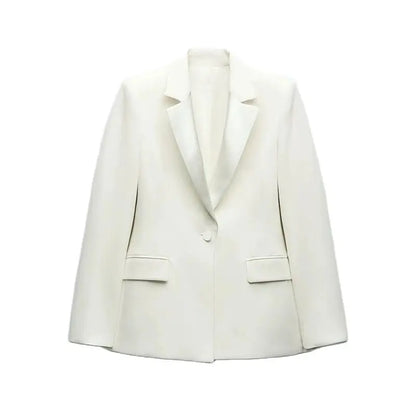 Women's Two-Tone Satin Suit Coat – Luxe Blazer