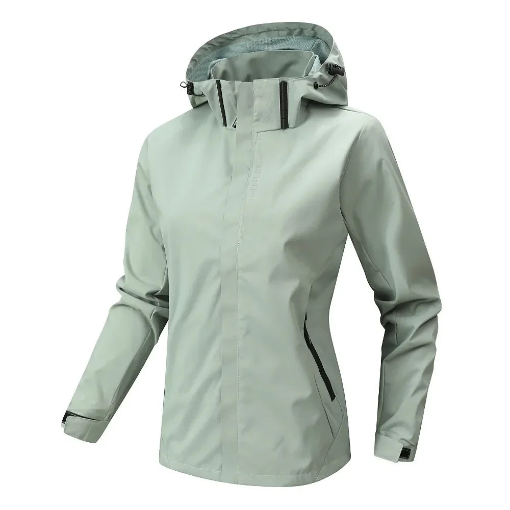 Elegant Lightweight Windproof Rain Jacket for Women | Ideal for Wet & Windy Weather