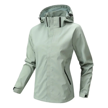 Elegant Lightweight Windproof Rain Jacket for Women | Ideal for Wet & Windy Weather