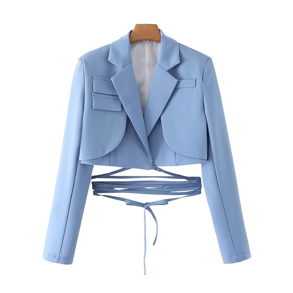Damen Cropped Blazer – Tailliertes Design, Vielseitig und Elegant für Business & Abendlooks - Chicquemoda Rosa / S Chicquemoda Damenblazer Damen Cropped Blazer – Tailliertes Design, Vielseitig und Elegant für Business & Abendlooks