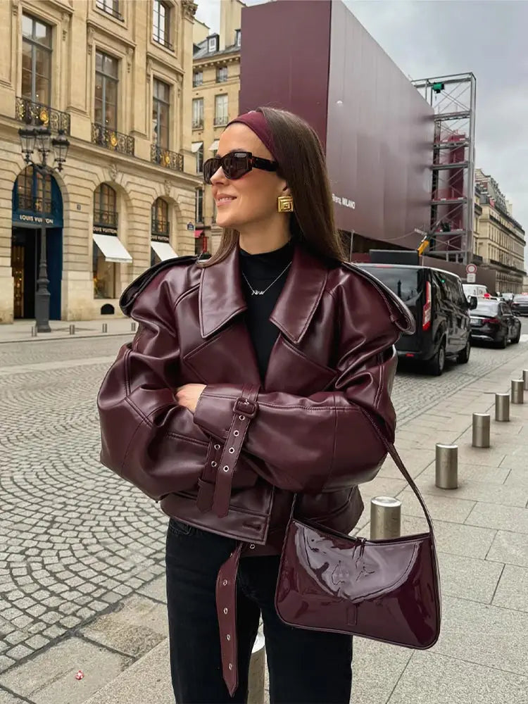 Lederjacke Damen und Herren aus hochwertigem Leder - Zeitloses Design, wind- und kältebeständig, in verschiedenen Größen erhältlich-1