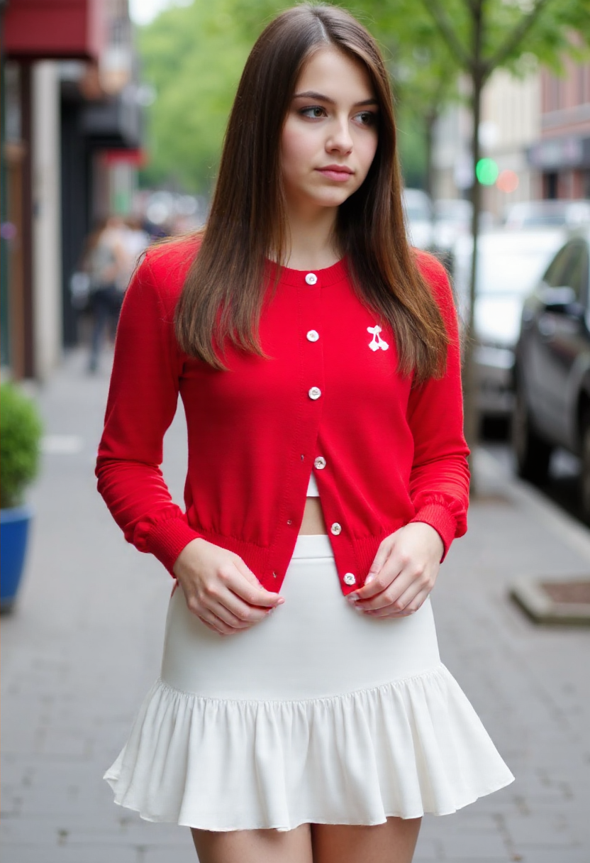 Women's Cardigan Cherry Print Soft Fabric 5