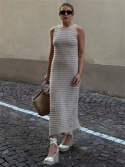 Women's Striped Knit Dress Comfortable 6