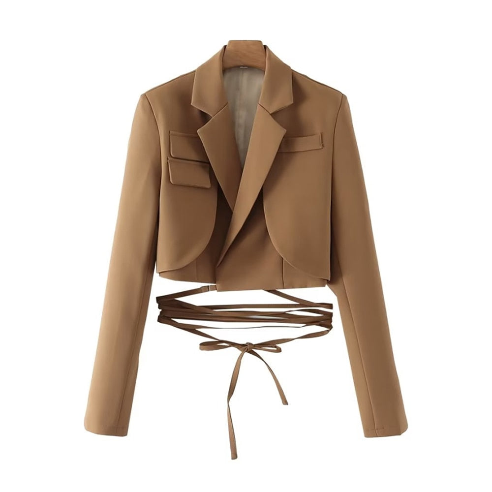 Damen Cropped Blazer – Tailliertes Design, Vielseitig und Elegant für Business & Abendlooks - Chicquemoda Rosa / S Chicquemoda Damenblazer Damen Cropped Blazer – Tailliertes Design, Vielseitig und Elegant für Business & Abendlooks