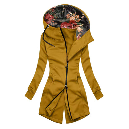 Waterproof Outdoor Rain Jacket with Hood and Flowers for Women | Great for Outdoor Activities