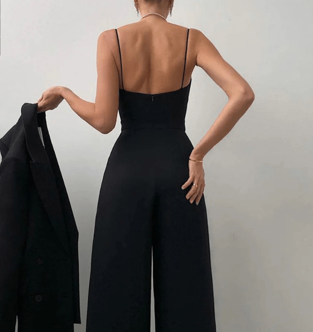 Women's Long Jumpsuit Cotton Spaghetti Straps 6