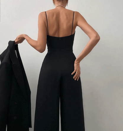Women's Long Jumpsuit Cotton Spaghetti Straps 6
