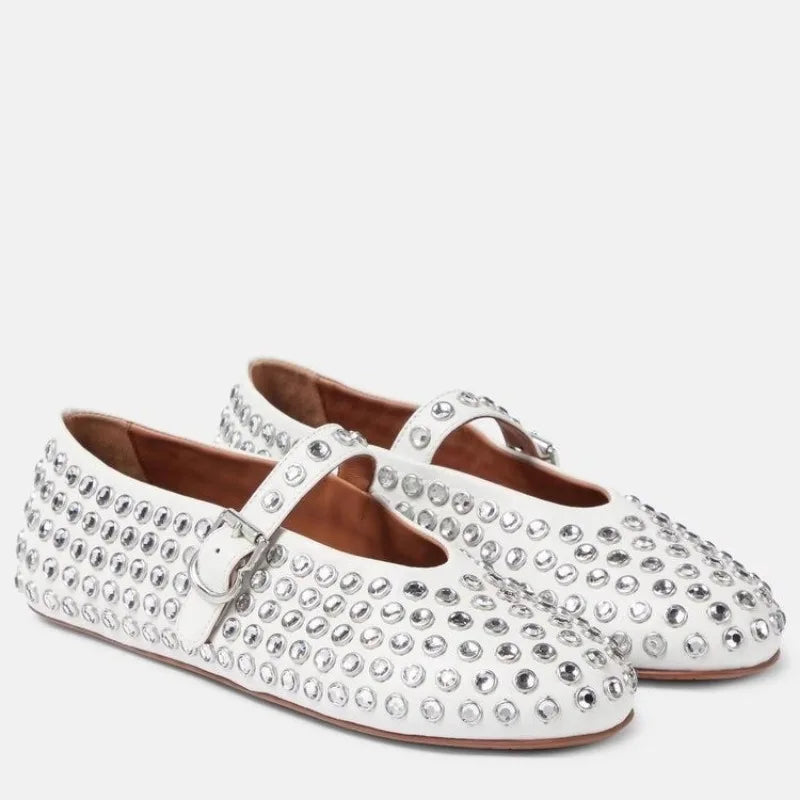 Women's Ballet Flats Faux Leather with Bow 3