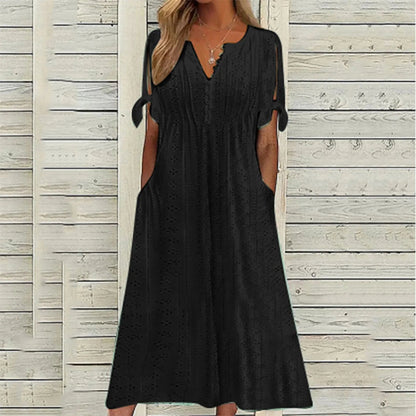 Women's  - Midi Dress - Leisure - Material - Ideal for Summer