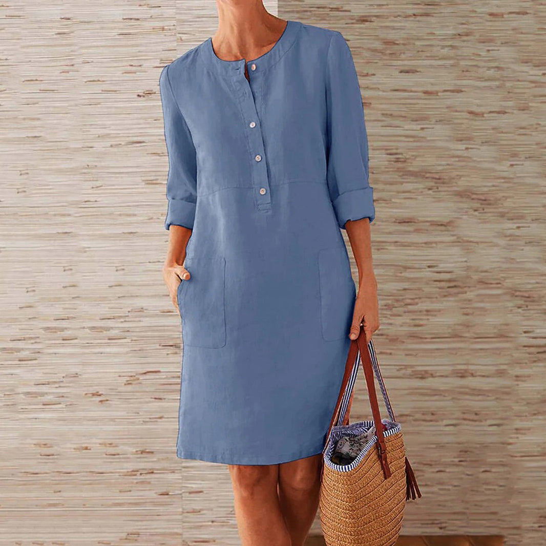 Women's - Midi Dress - Casual - Lightweight Modern Style - For Everyday Wear