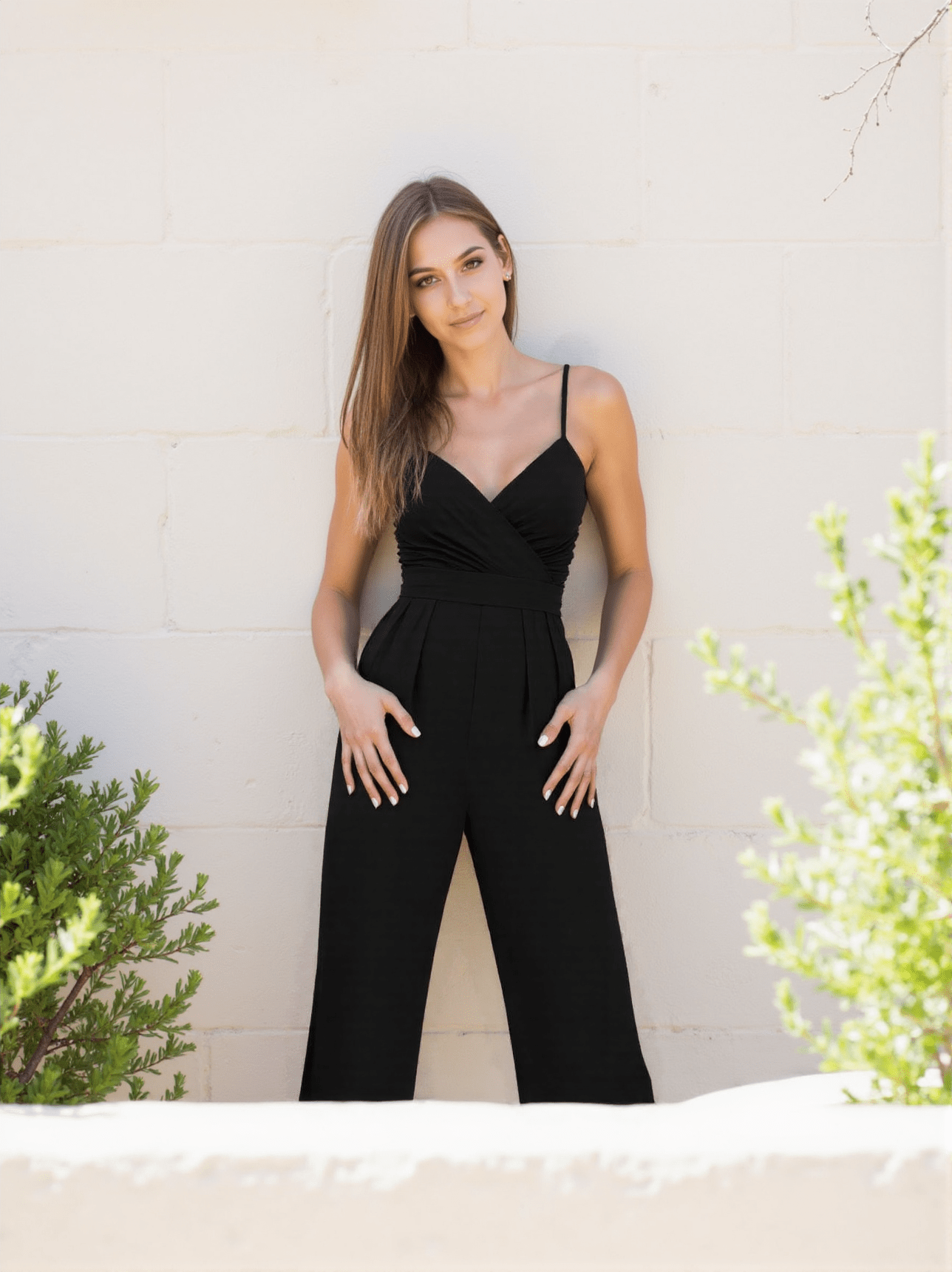 Women's Long Jumpsuit Cotton Spaghetti Straps 3