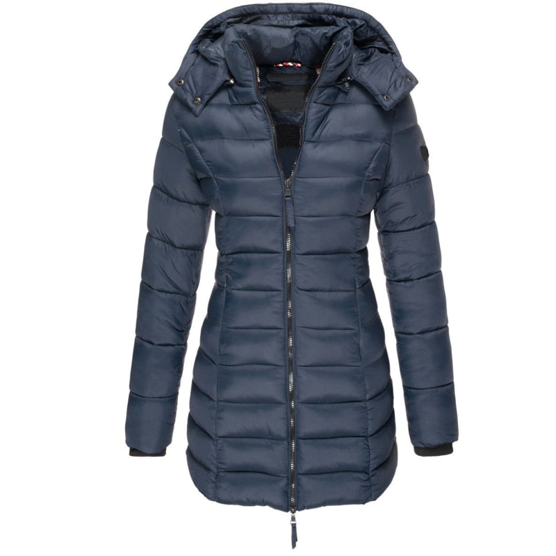 Elegant Women’s Premium Long Down Jacket | Warm Winter Outerwear