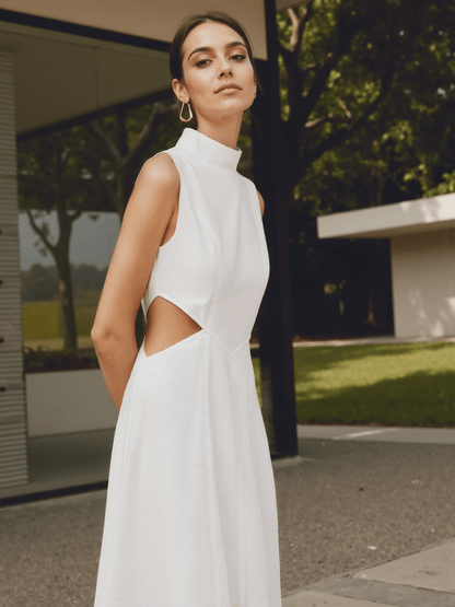 Women's Maxi Dress Cotton and Linen Elegant Design 2