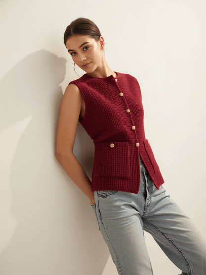 Women's Sweater Cotton with Button Placket 4
