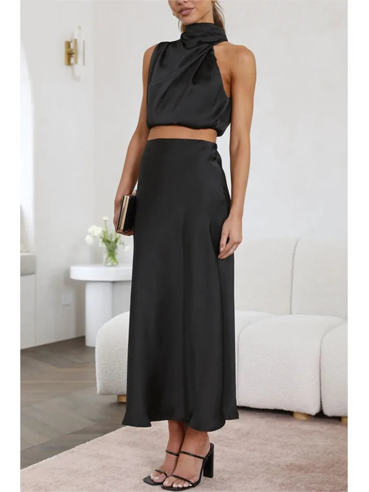Women's - Satin Set - Elegant - Formal Style - Ideal for Parties