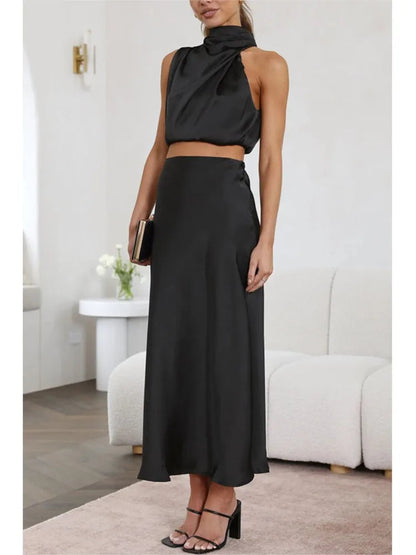 Women's - Satin Set - Elegant - Formal Style - Ideal for Parties