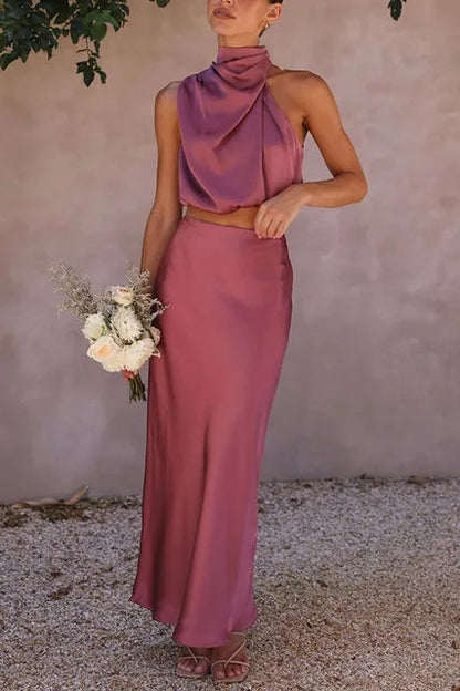 Women's - Satin Set - Elegant - Formal Style - Ideal for Parties