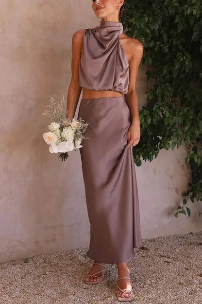 Women's - Satin Set - Elegant - Formal Style - Ideal for Parties