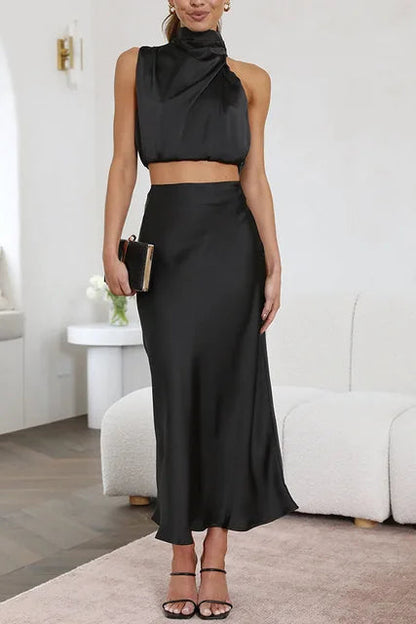 Women's - Satin Set - Elegant - Formal Style - Ideal for Parties